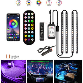 Styling Decorative Lamp LED Car Interior Light Waterproof Ambient Lamp Of Wireless Remote Music Control Car RGB Strip Lights